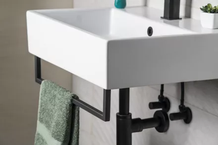 Sapho Hang törölközőtartó mosdó alá 46 cm, matt fekete HG460