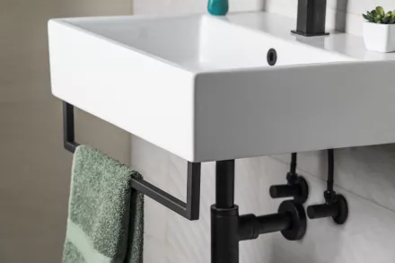 Sapho Hang törölközőtartó mosdó alá 56 cm, matt fekete HG560