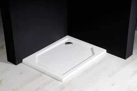 Sapho Gelco Sara öntött márvány zuhanytálca 90x75 cm, fehér HS9075