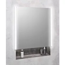   Sapho Integra LED-es falba építhető tükrös szekrény 65x70x16,5 cm, jobbos/balos kivitel, szürke IN065