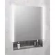 Sapho Integra LED-es falba építhető tükrös szekrény 65x70x16,5 cm, jobbos/balos kivitel, szürke IN065