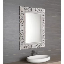   Sapho Scule keretes fürdőszobai tükör 70x100 cm, fehér IN171