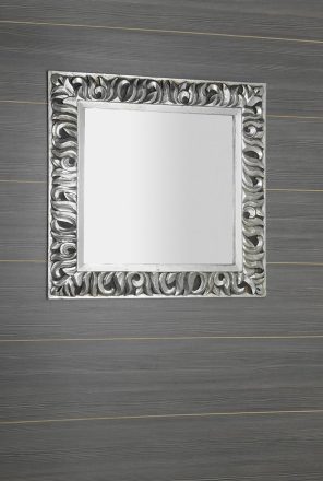 Sapho ZEEGRAS fali tükör 90x90 cm antik ezüst színű fa kerettel IN401