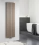 Sapho Colonna fürdőszobai acél radiátor 450x1800 mm bézs színben, modern I-formájú designnal.