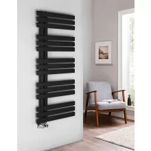   Sapho Silvana acél fürdőszobai radiátor 500x1236 mm, matt fekete IR154B