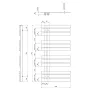 Sapho Silvana fürdőszobai acél radiátor 500x972 mm méretben bézs kivitelben