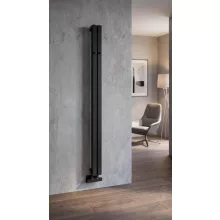 Sapho Letizia acél fürdőszobai radiátor 90x1800 mm, matt fekete kivitelben.