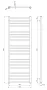 Sapho Dina fürdőszobai acél radiátor 500x1440 mm matt fekete kivitelben.