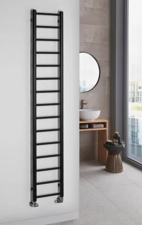 Sapho Dina fürdőszobai radiátor 300x1740 mm, matt fekete IR376B