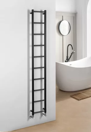 Sapho Dina fürdőszobai radiátor 250x1680 mm, matt fekete IR377TB