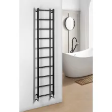Sapho Dina fürdőszobai radiátor 350x1680 mm matt fekete kivitelben.