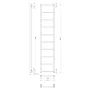 Sapho Dina fürdőszobai radiátor 350x1680 mm, fehér IR378TW