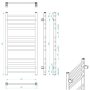Sapho Metro fürdőszobai radiátor 450x890 mm, matt fekete IR400TB