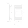 Sapho Metro fürdőszobai radiátor 450x890 mm, fehér IR400T