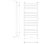 Sapho Metro fürdőszobai radiátor 500x1200 mm, fehér IR410T