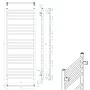 Sapho Metro fürdőszobai radiátor 600x1510 mm, matt fekete IR420TB