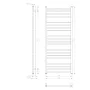 Sapho Metro fürdőszobai radiátor 600x1510 mm, fehér IR420T