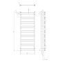 Sapho Metro Dos fürdőszobai radiátor 550x1430 mm, króm IR430R