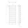 Sapho Metro Dos fürdőszobai radiátor 550x1430 mm, matt fekete IR430TB