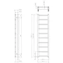 Sapho Metro Light fürdőszobai radiátor 30x114 cm, matt fekete IR444TB