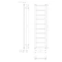 Sapho Metro Light fürdőszobai radiátor 30x114 cm, fehér IR444T