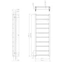Sapho Metro Light fürdőszobai radiátor 40x114 cm, matt fekete IR445TB