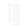 Sapho Metro Light fürdőszobai radiátor 40x114 cm, fehér IR445T