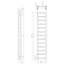 Sapho Metro Light fürdőszobai radiátor 30x150 cm, matt fekete IR446TB