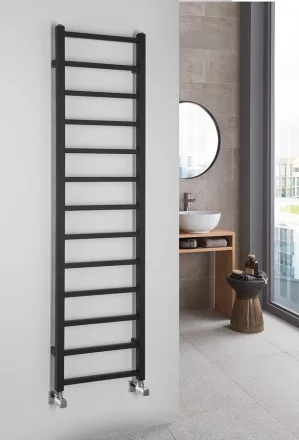 Sapho Metro Light fürdőszobai radiátor 40x150 cm, matt fekete IR447TB