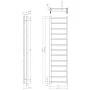Sapho Metro Light fürdőszobai radiátor 40x150 cm, matt fekete IR447TB