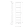 Sapho Metro Light fürdőszobai radiátor 40x150 cm, fehér IR447T