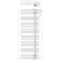 Sapho Sophina acél fürdőszobai radiátor 600x1647 mm, matt fekete IR704