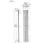 Sapho Pilon fürdőszobai radiátor 270x1800 mm, króm IZ120T