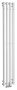 Sapho Pilon fürdőszobai radiátor 270x1800 mm, matt fehér IZ121T
