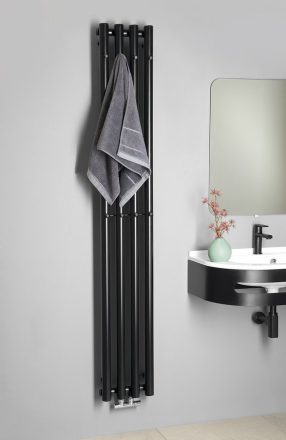 Sapho Pilon fürdőszobai radiátor 270x1800 mm, matt fekete IZ122
