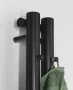 Sapho Pilon fürdőszobai radiátor 122x1800 mm két akasztóval, matt fekete IZ124T