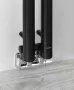 Sapho Pilon fürdőszobai radiátor 122x1800 mm két akasztóval, matt fekete IZ124T