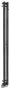 Sapho Pilon fürdőszobai radiátor 122x1800 mm két akasztóval, matt fekete IZ124T