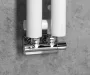 Sapho Pilon fürdőszobai radiátor 122x1800 mm két akasztóval, matt fehér IZ125T