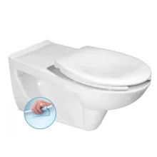   Sapho Senior Mélyöblítésű Rimless kerámia fali WC 37,5x73 cm mozgáskorlátozottak, fehér K670-002
