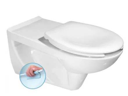 Sapho Senior Mélyöblítésű Rimless kerámia fali WC 37,5x73 cm mozgáskorlátozottak, fehér K670-002