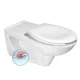 Sapho Senior Mélyöblítésű Rimless kerámia fali WC 37,5x73 cm mozgáskorlátozottak, fehér K670-002