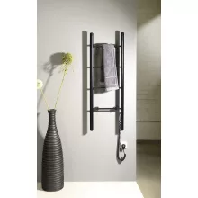   Sapho Karbo elektromos fürdőszobai radiátor 400x1120 mm, matt fekete KB904