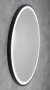 Sapho Kadris keretes tükör LED világítással 60 cm matt fekete kivitelben.
