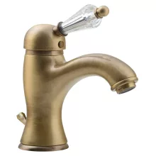   Sapho Kirké mosdó csaptelep automata leeresztővel, kristály karral, bronz KI02KB
