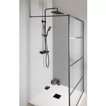   Sapho Kai zuhanyoszlop termosztátos csapteleppel, matt fekete KJ639
