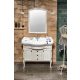 Sapho Retro 100 fürdőszobabútor szett mosdó tükör és szekrény, antik fehér KSET-015
