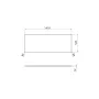 Sapho Lorea Rockstone mosdópult 141x52,5 cm, fekete attika LE140-0598