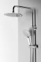 Sapho Liam zuhanyrendszer termosztátos csapteleppel és tartóval, króm LP139