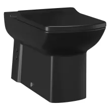   Sapho Lara vario kifolyású monoblokk kerámia WC csésze 35x64 cm, matt fekete matt fekete LR360-11SM00E-0000
